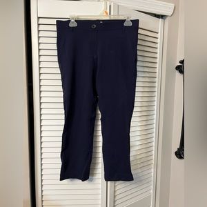 Navy cropped Betabrand pants
